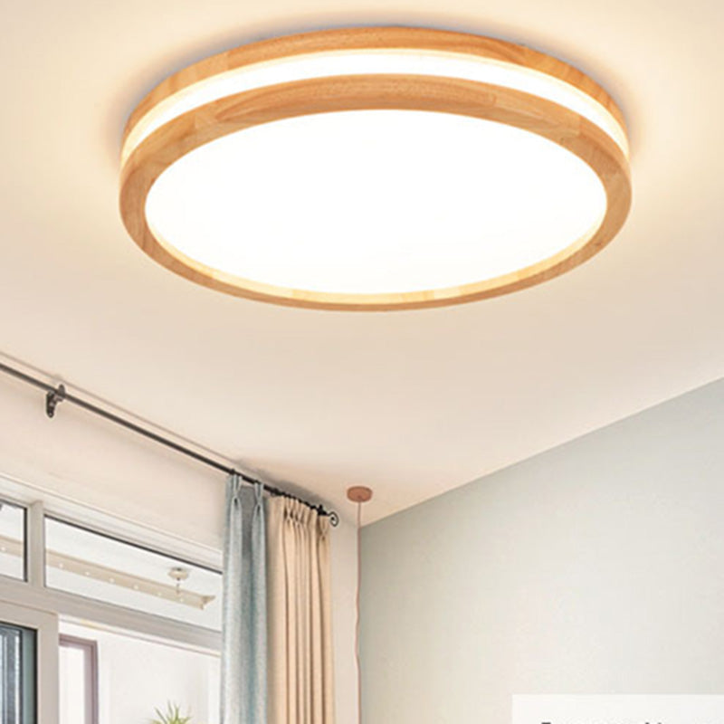 Solid Wood Flushmount Ceiling Licht Moderne Lampe für Office Living Room