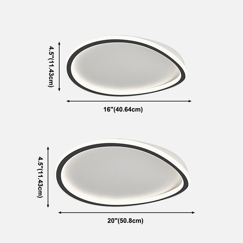 Minimalista plafoniera in bianco e nero Lampada domestica per soggiorno sala da pranzo