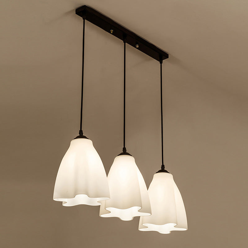 Éclairage pendentif en verre LEMPRING MODERNE 3 lampe suspendue à la tête pour salle à manger