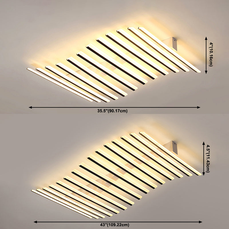 Barra delgada múltiples luces semi descarga de estilo moderno de metal de metal iluminación de montaje de flush