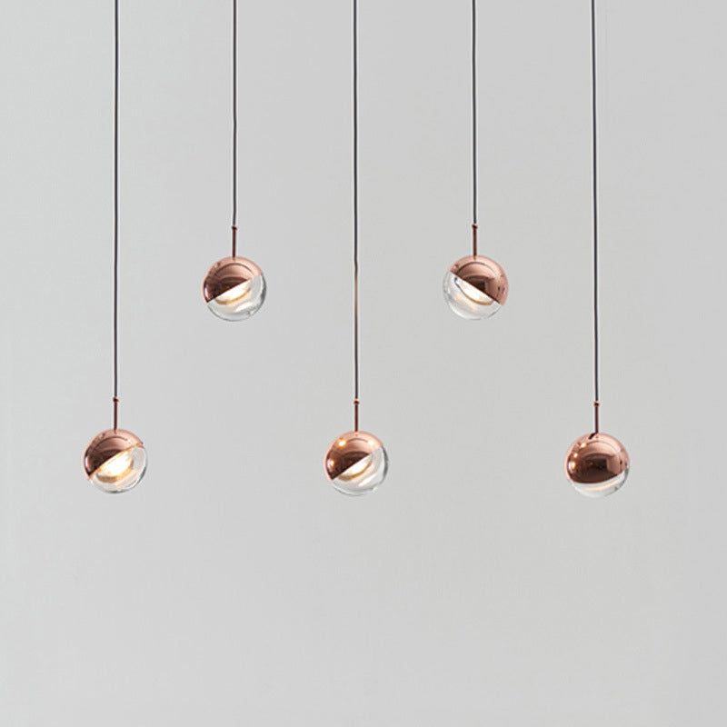 LUXE GLOBE GOBE SHADE PENDANT, simple éclairage pendentif acrylique en or pour chambre à coucher