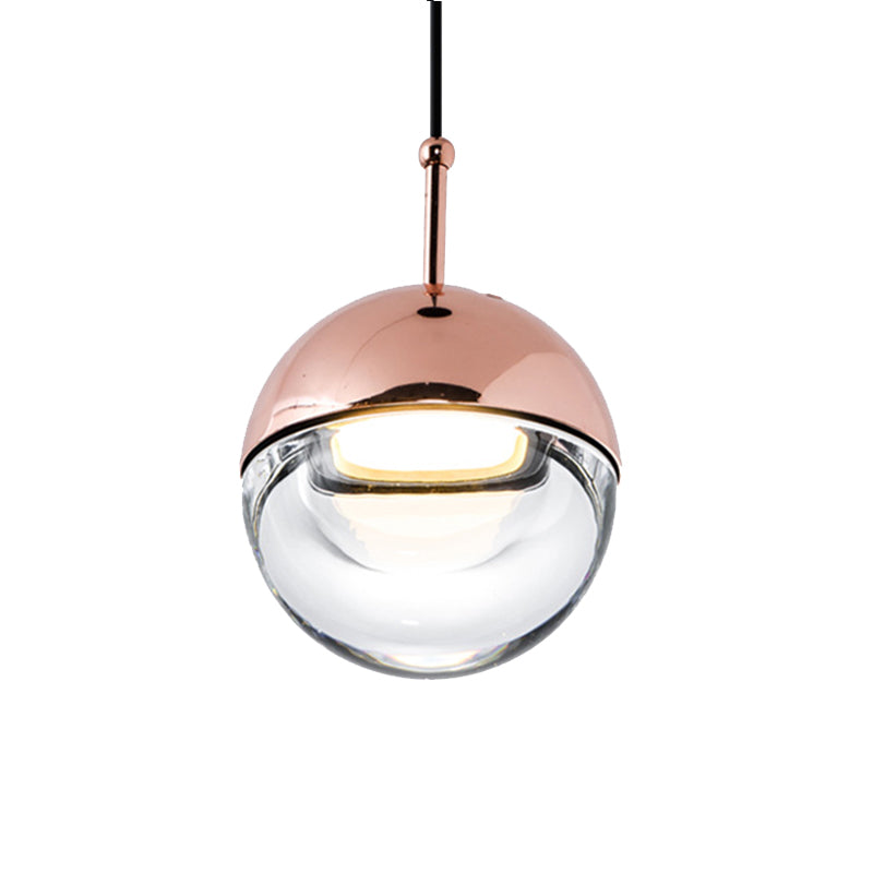 Luxury Globe Shade Pendant Light, Simple Acrylic Pendant Lighting in Gold for Bedroom