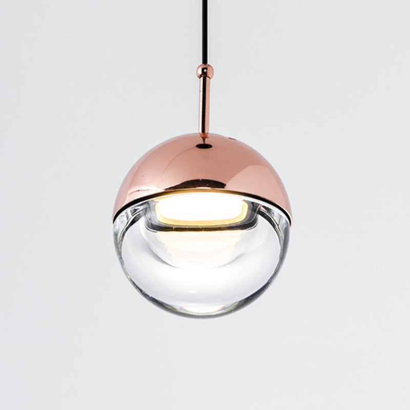 Luxury Globe Shade Pendant Light, Simple Acrylic Pendant Lighting in Gold for Bedroom