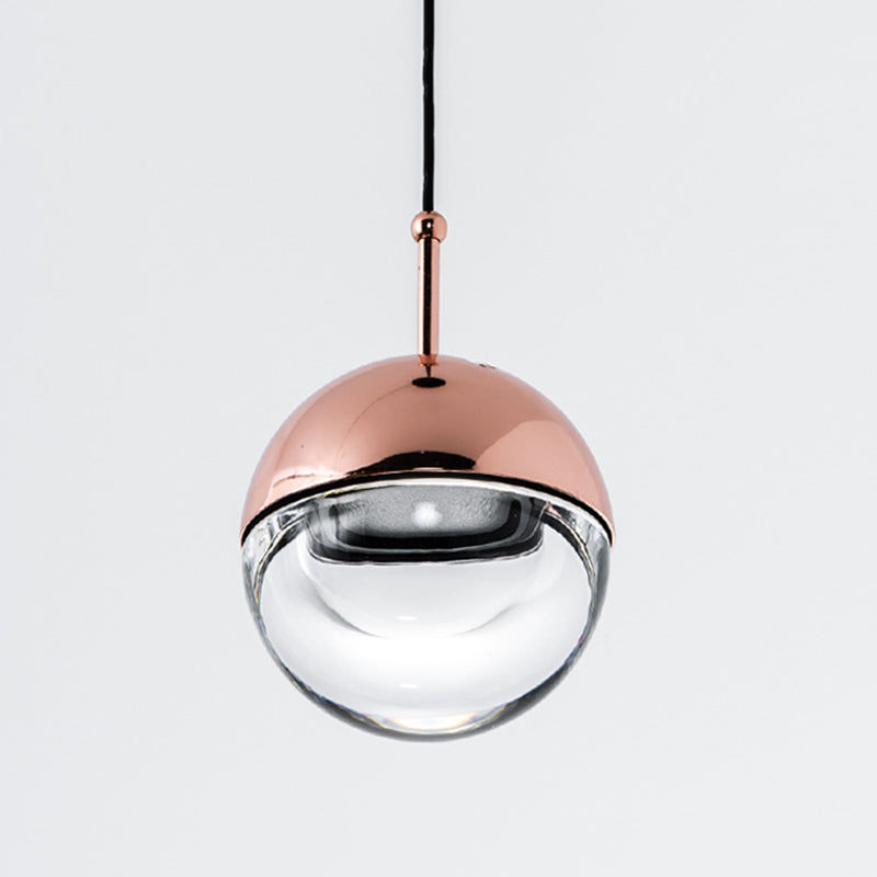 LUXE GLOBE GOBE SHADE PENDANT, simple éclairage pendentif acrylique en or pour chambre à coucher