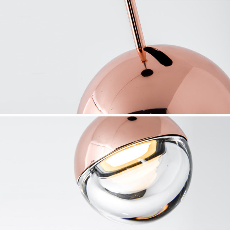 LUXE GLOBE GOBE SHADE PENDANT, simple éclairage pendentif acrylique en or pour chambre à coucher