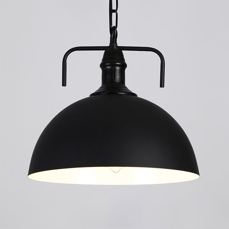 Contemporary Pendant Lights, Industrial Metal 1-Light Pendant Light Fixture in Black