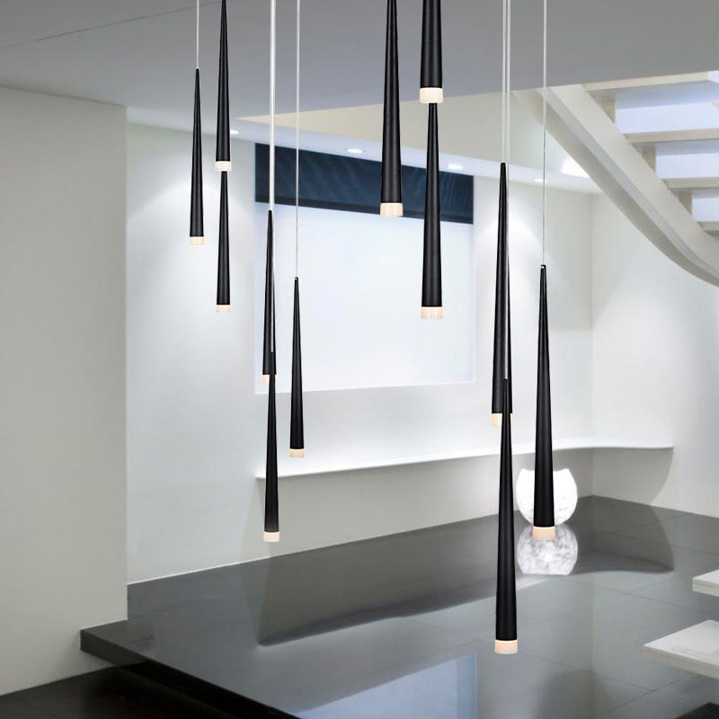 Minimalist Linear Pendant Lighting, Long Bar Acrylic Hanging Light for Living Room