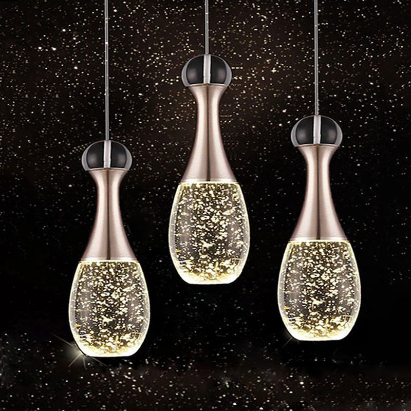 Minimalist Style Teardrop Cluster Pendant Light, Metal Multi Pendant Ceiling Light Fixture