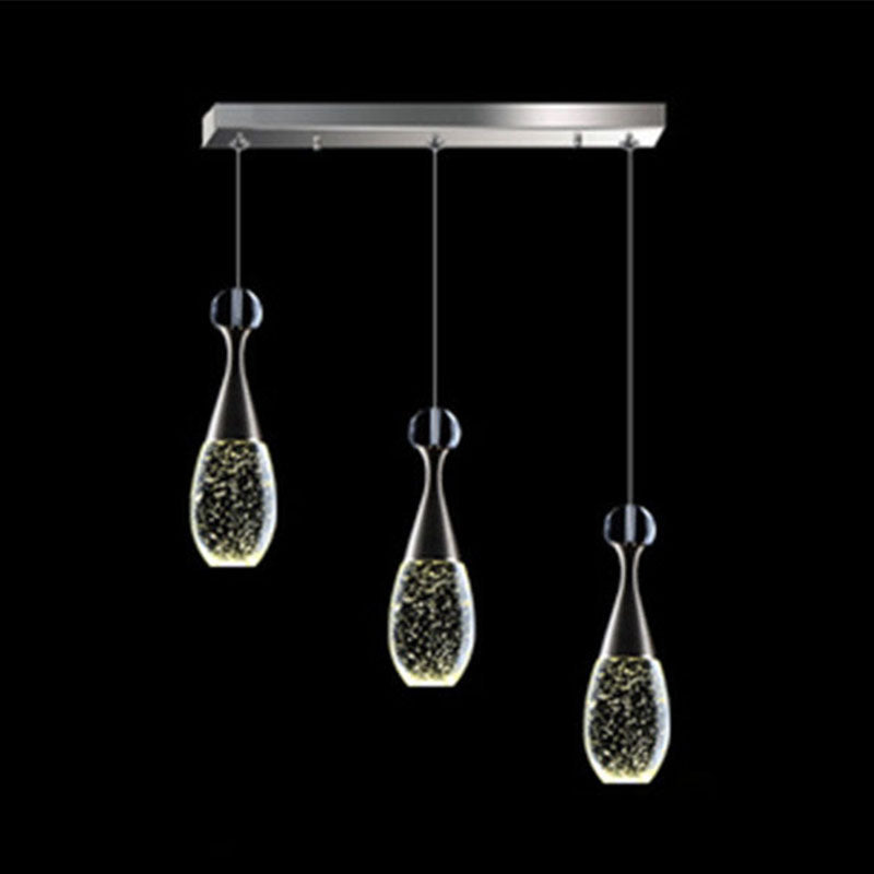 Minimalist Style Teardrop Cluster Pendant Light, Metal Multi Pendant Ceiling Light Fixture