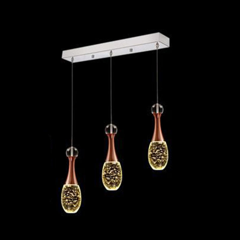 Minimalist Style Teardrop Cluster Pendant Light, Metal Multi Pendant Ceiling Light Fixture