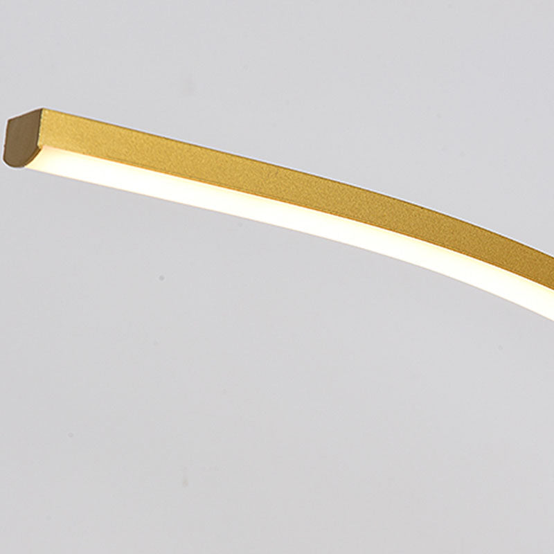 Wit minimalisme vloerlamp 1-licht lineair vloerlicht met marmeren tafel