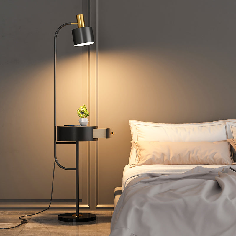 1 leichte LED -Bodenleuchte nordische moderne Standardlampe für Wohnzimmer