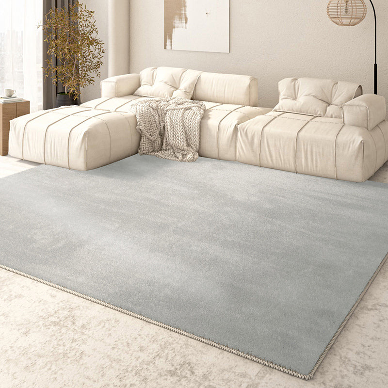 Chic Pure Color Area Teppich Beige Polyester Fläche Teppich Färbung widerstandsfähiger Teppich für Wohnkultur