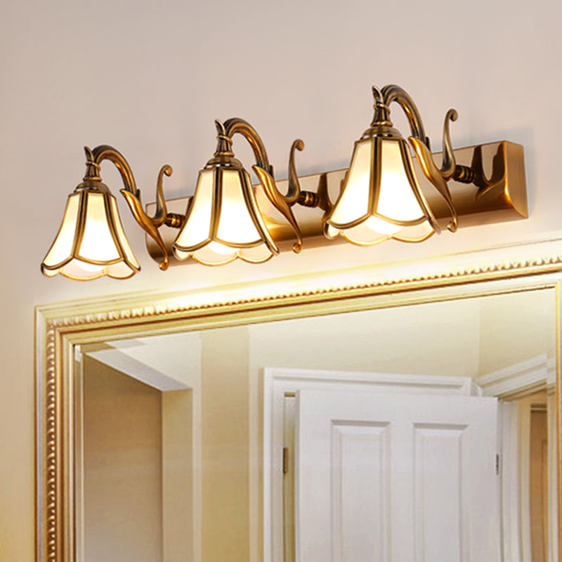 Brass Mirror Lighting Fixture Wall Mounted Light Fixture for Bathroom Powder Room