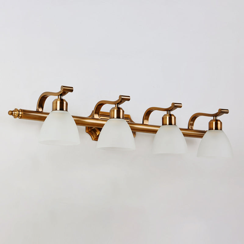 Modern Minimalist Brass LED Light Vanity Sconce Lights above Mirror for Washroom Powder Room