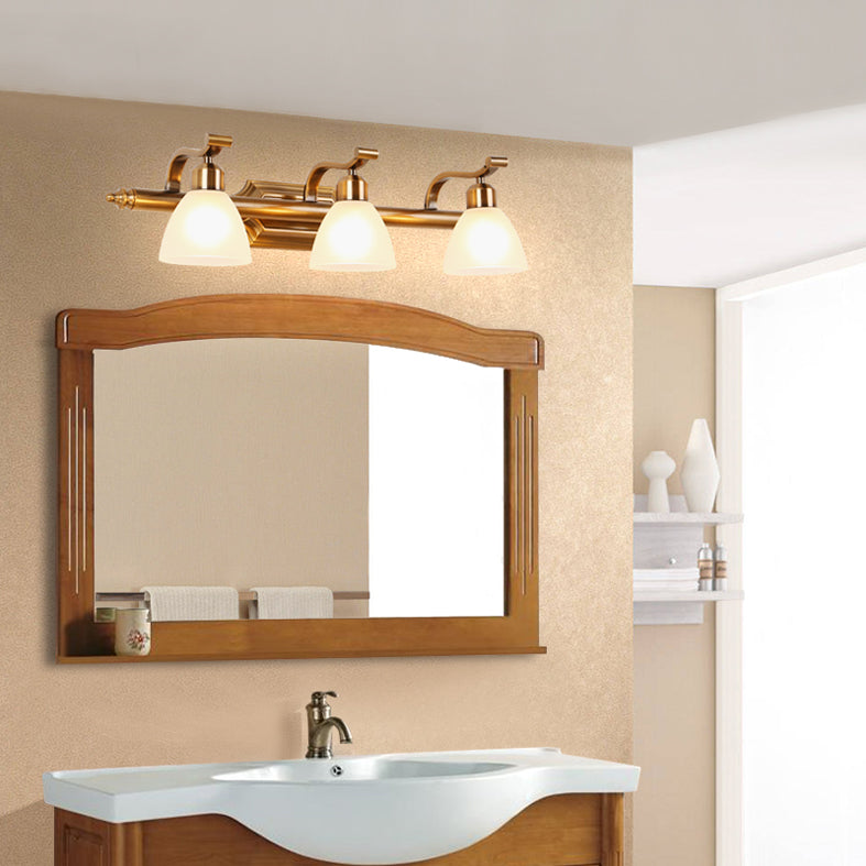 Modern Minimalist Brass LED Light Vanity Sconce Lights above Mirror for Washroom Powder Room