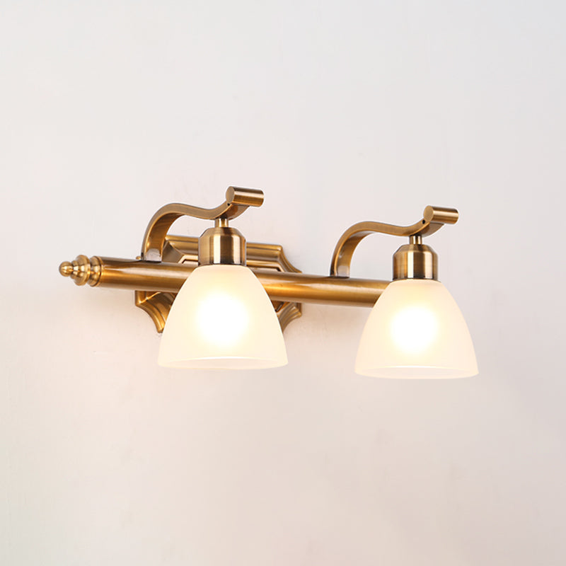 Modern Minimalist Brass LED Light Vanity Sconce Lights above Mirror for Washroom Powder Room