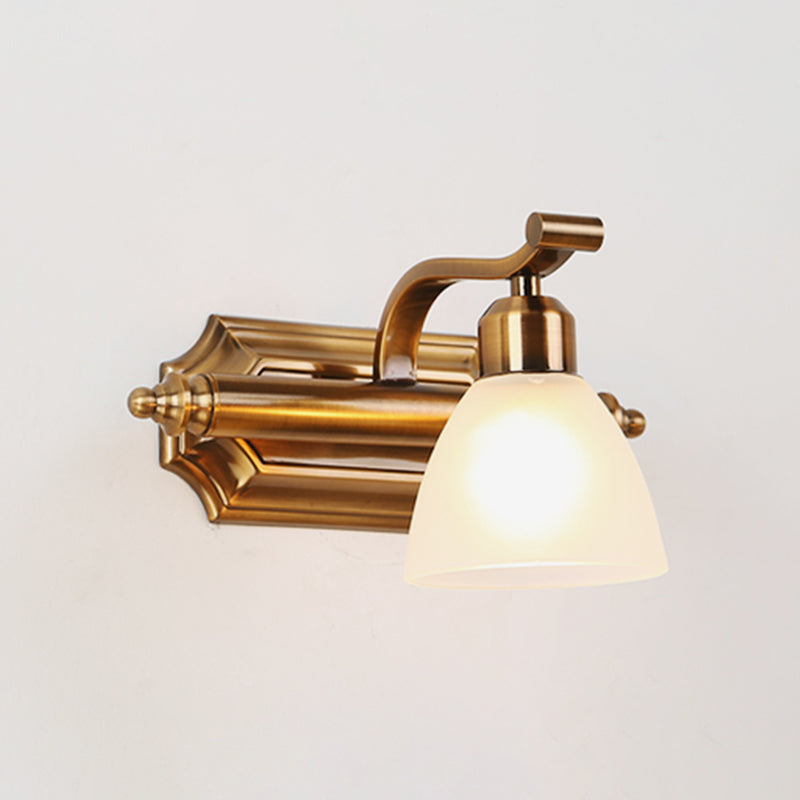 Modern Minimalist Brass LED Light Vanity Sconce Lights above Mirror for Washroom Powder Room