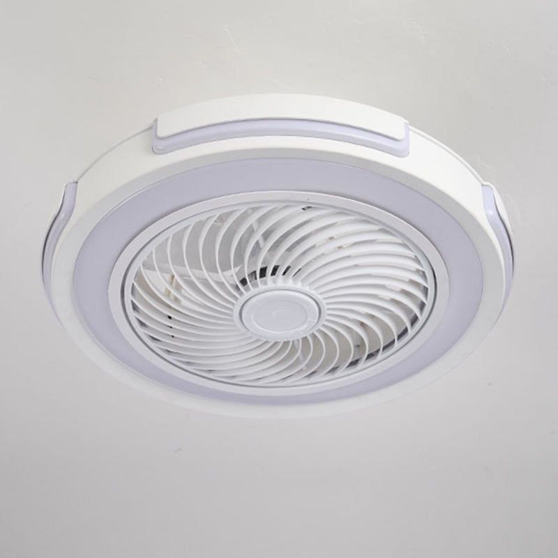 Luz de ventilador de techo circular nórdico Luz de ventilador metálico LED LED LEUMPLING