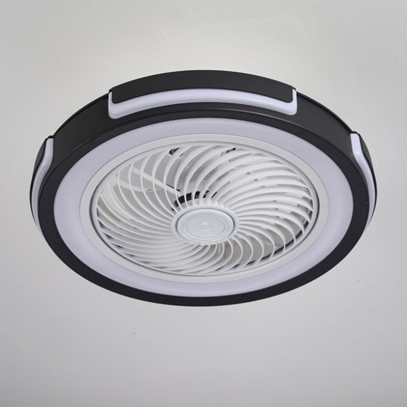 Luz de ventilador de techo circular nórdico Luz de ventilador metálico LED LED LEUMPLING