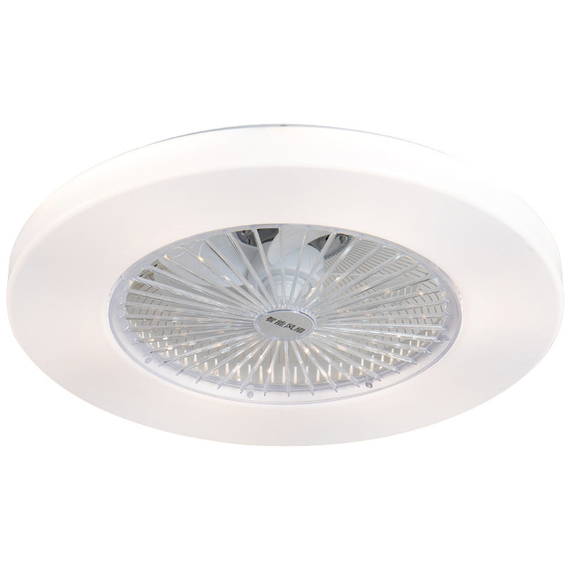 Macaron Round acrylique ventilateur de ventilateur LED LED SEMI FUSH FLUM MONT ÉCLAIR