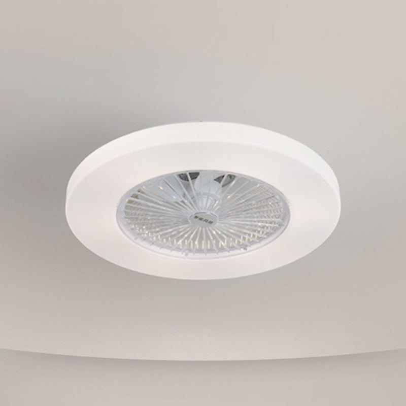 Macaron Round acrylique ventilateur de ventilateur LED LED SEMI FUSH FLUM MONT ÉCLAIR