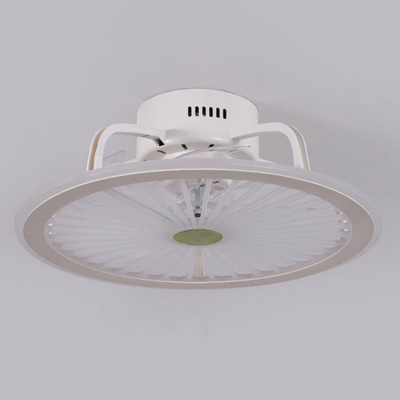 Acrylic White LED Ceiling Fans in Modern Concise Style Iron Circular Ceiling Fixture for Bedroom