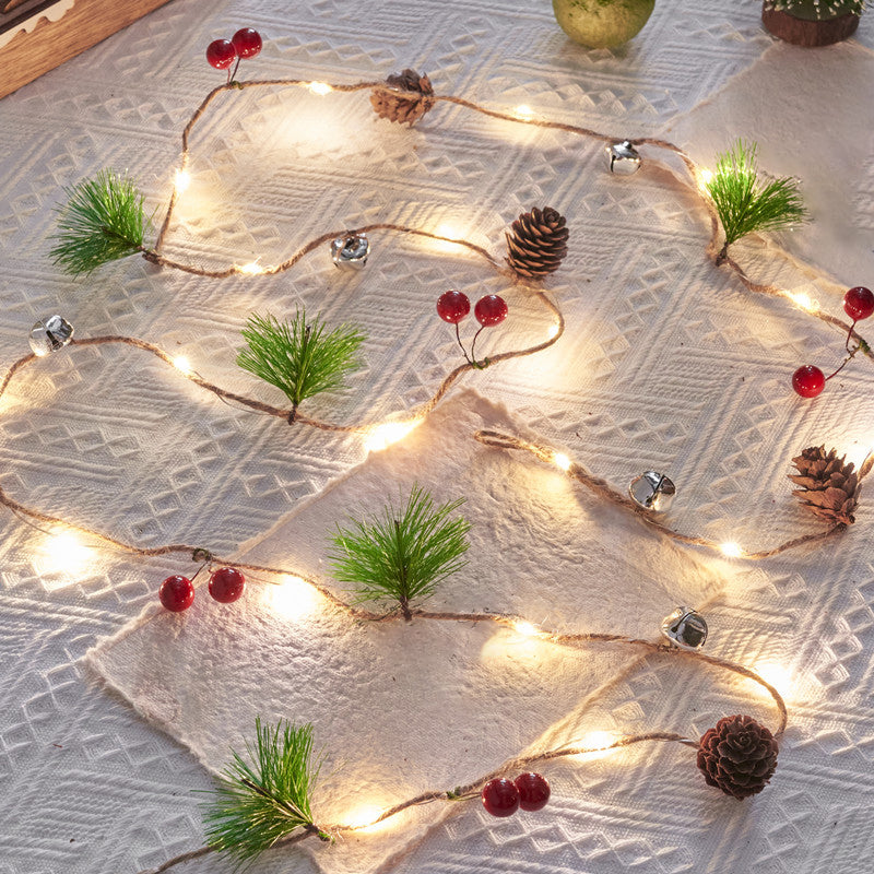 Modern Metal Rope Light  LED Christmas Decorative Lights with Switch for Bedroom