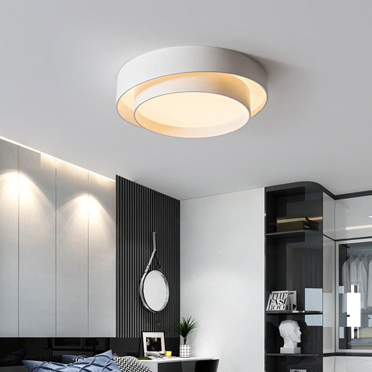 New Modern Circle LED Flush Mount 1-Light Iron Ceiling Mounted Light for Bedroom