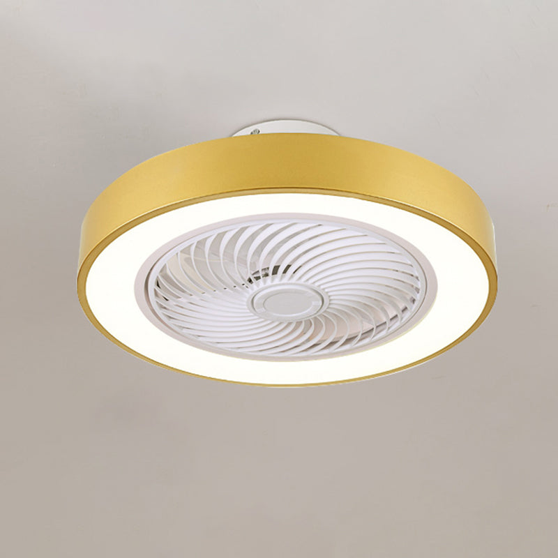 Moderno minimalista a led macaron ventola leggera luce circolare a soffitto circolare con ombra acrilica