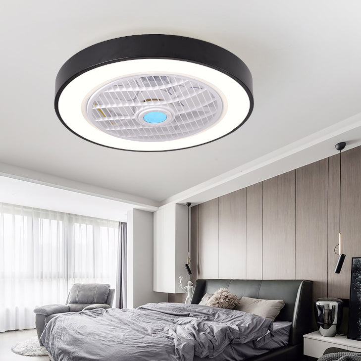 Moderno minimalista a led macaron ventola leggera luce circolare a soffitto circolare con ombra acrilica