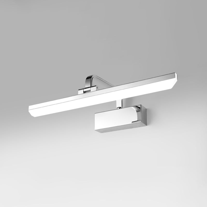 Metal Linear Shade Mirror Wall Lights Modern 1 Head Wall Mount Fixture for Lavatory