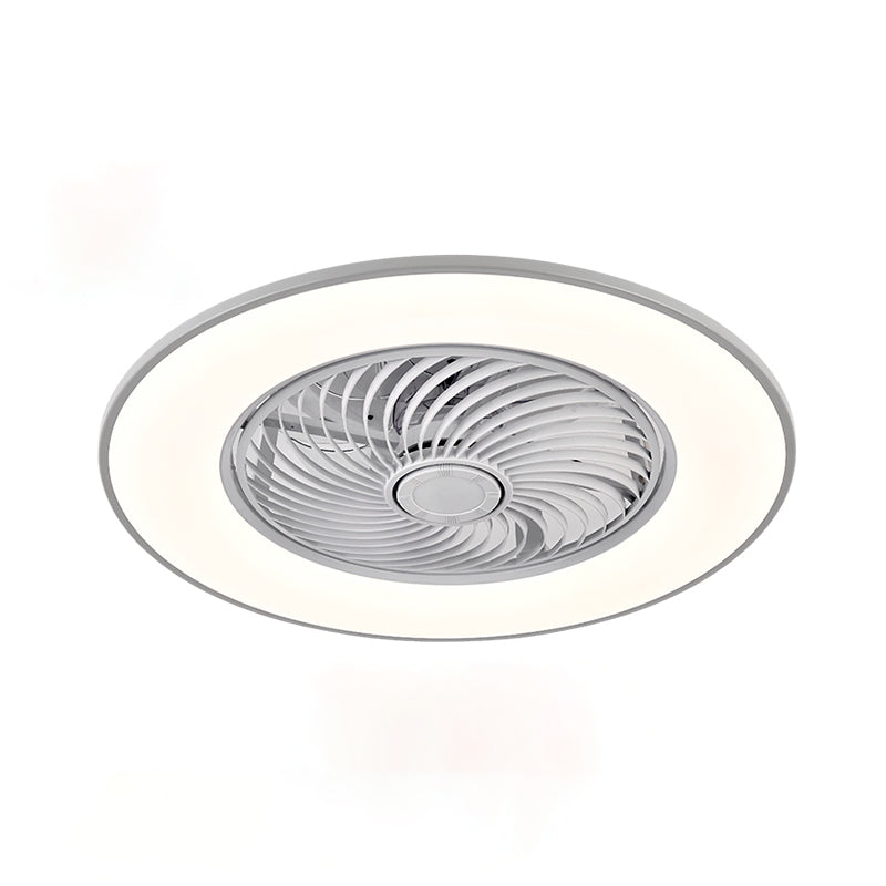 Ventiladores de techo LED circulares acrílicos en el estilo de techo de hierro forjado de estilo conciso moderno para el dormitorio