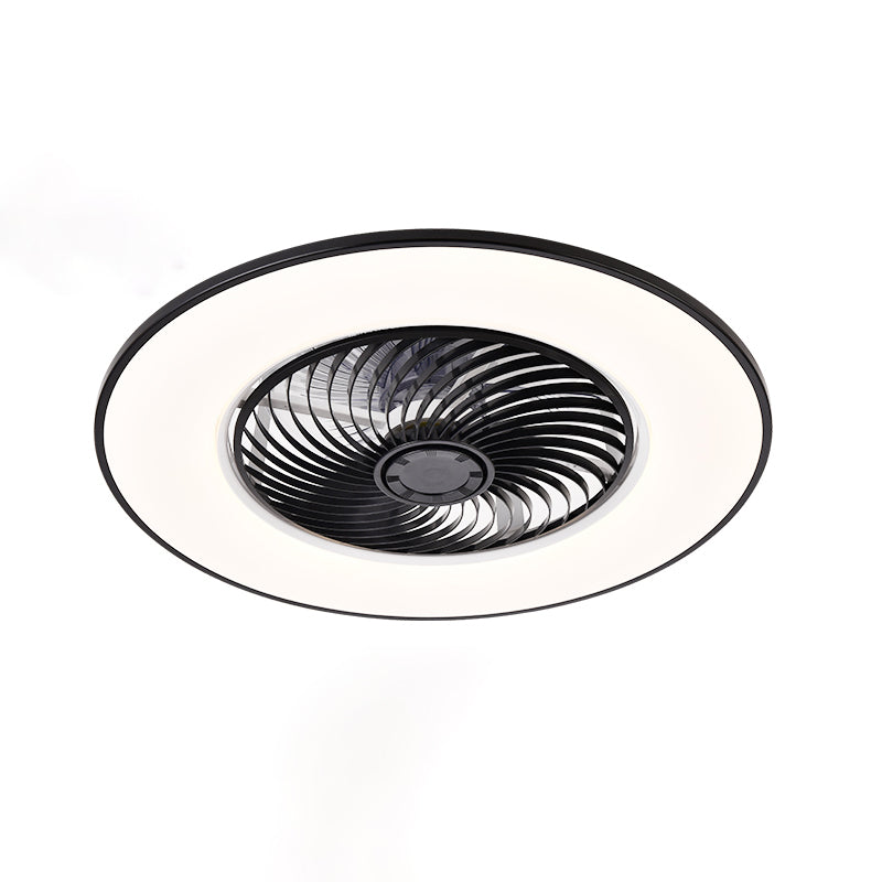 Ventiladores de techo LED circulares acrílicos en el estilo de techo de hierro forjado de estilo conciso moderno para el dormitorio