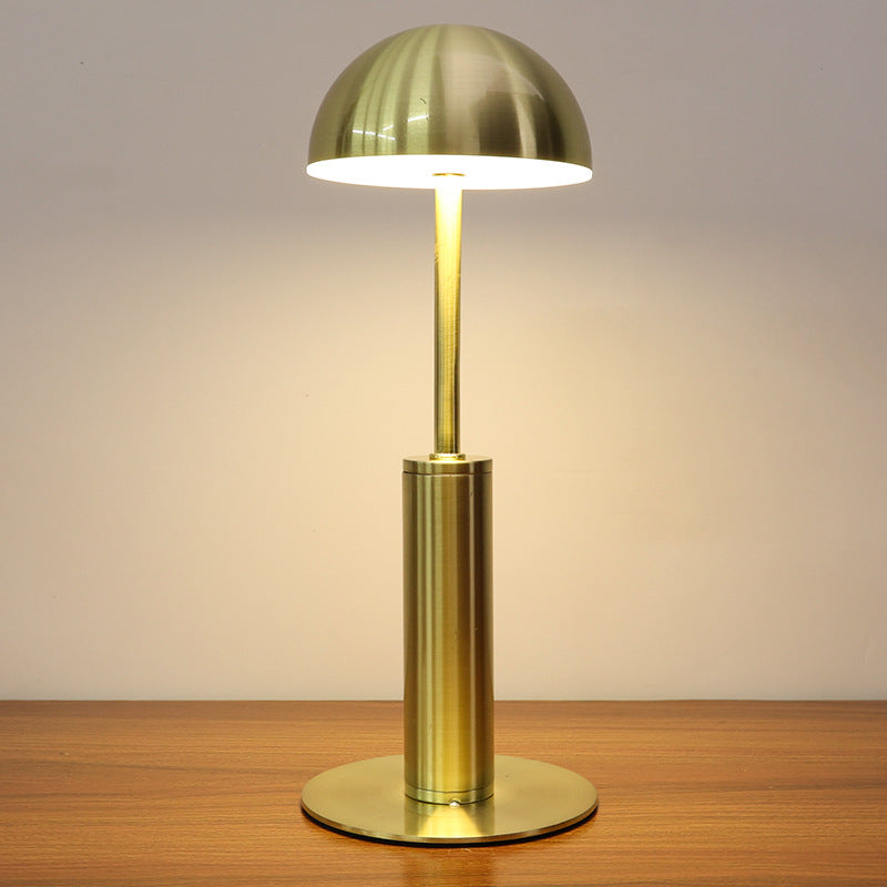 Dome Table Lamp Mid Century Metal 1 Light Night Table Lamps for Bedroom