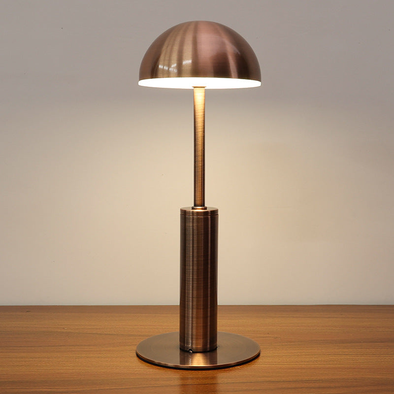 Dome Table Lamp Mid Century Metal 1 Light Night Table Lamps for Bedroom