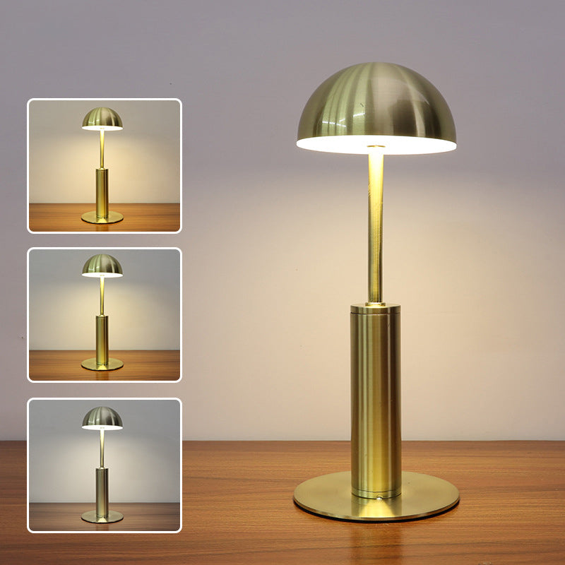 Dome Table Lamp Mid Century Metal 1 Light Night Table Lamps for Bedroom