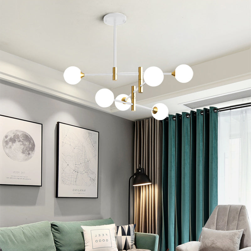 Glass Ball Pendant Lighting Fixtures Modern Style Mutil Lights Suspension Pendant