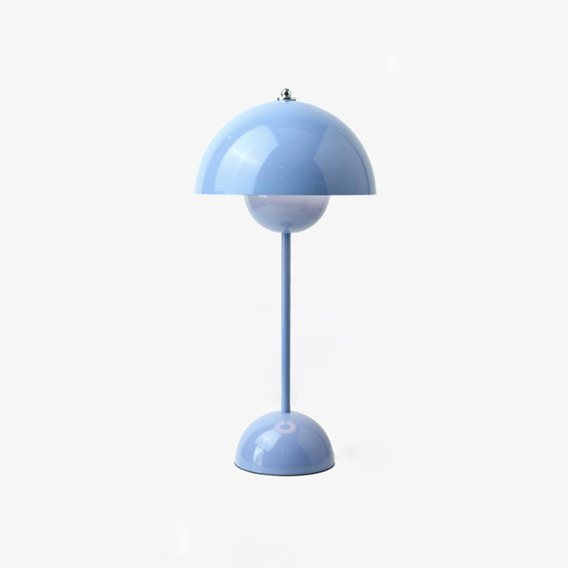 Lampe de table à teinte dôme macaron, lumière de table en métal avec un interrupteur marche / arrêt