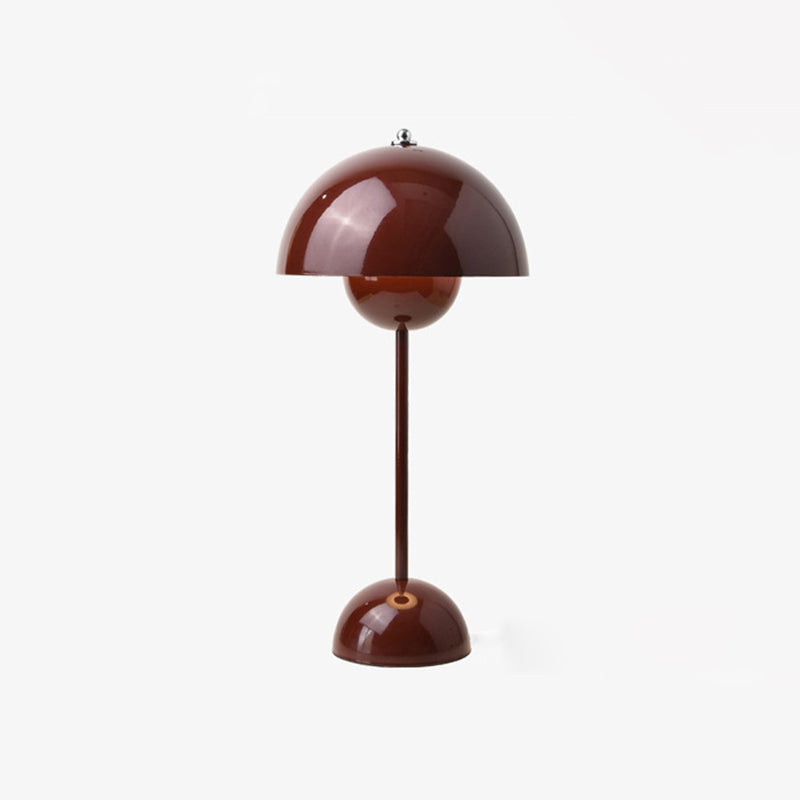 Lampe de table à teinte dôme macaron, lumière de table en métal avec un interrupteur marche / arrêt