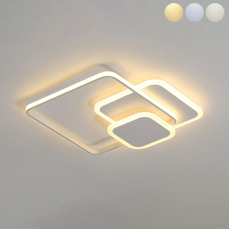 3-lichts acryl plafondbevestiging verlichtingsarmatuur moderne stijl geometrisch oppervlak gemonteerd LED-licht