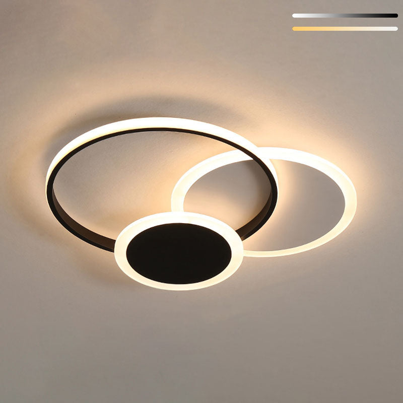 3-Lights Acrylic Ceiling Mount Light Fixture Modern Style Geometric Surface Mounted Led Light