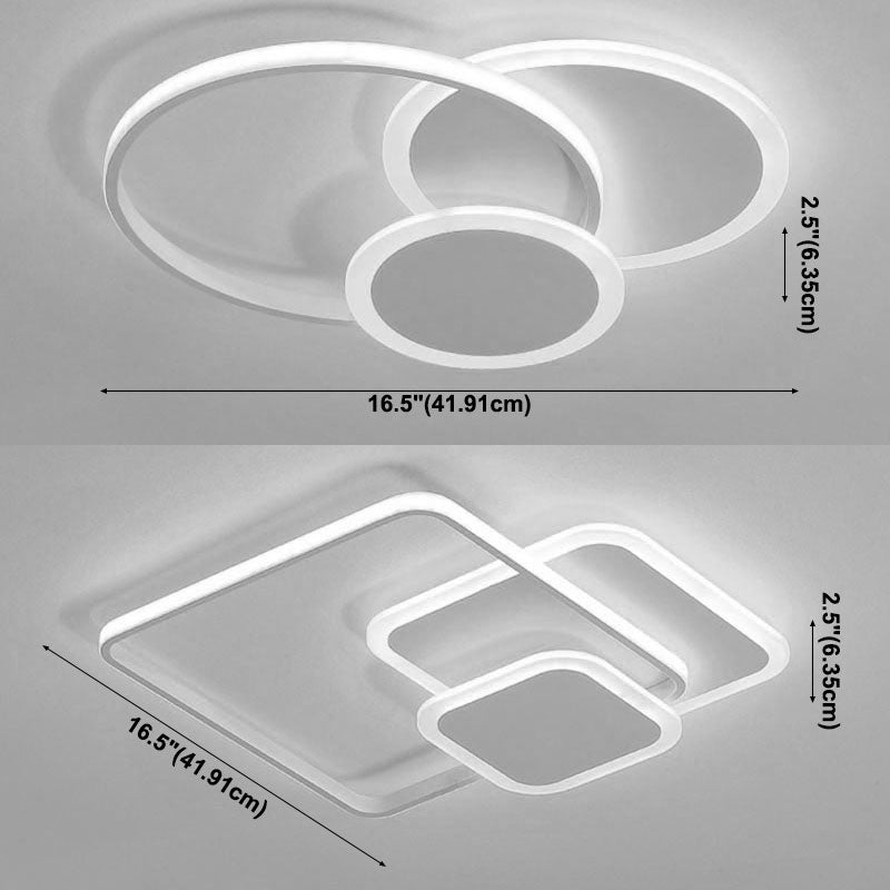 3-leichter Acryl-Deckenmontage-Leuchte Moderne Stil Geometrisches LED-Leuchte mit Oberflächenoberfläche