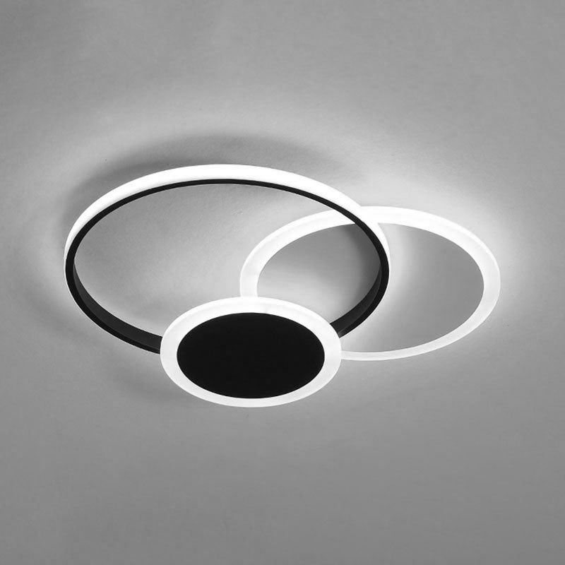 3-lichts acryl plafondbevestiging verlichtingsarmatuur moderne stijl geometrisch oppervlak gemonteerd LED-licht