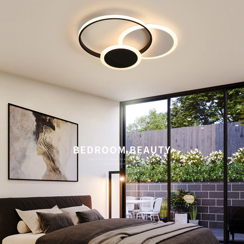 3-Lights Acrylic Ceiling Mount Light Fixture Modern Style Geometric Surface Mounted Led Light