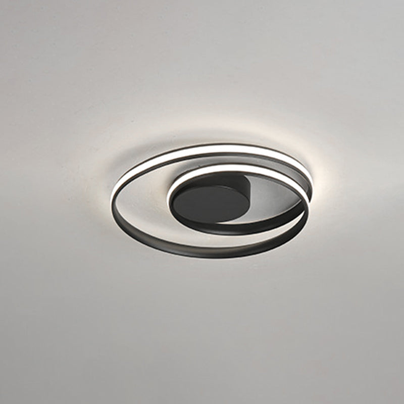 Swirl Wave in alluminio semifulco semifulco semifulini moderni a 1 luminoso luci a soffitto semifulpa