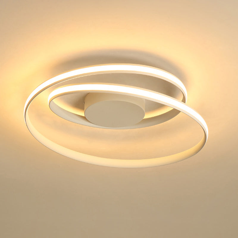 Wirbelwelle Aluminium halb Flush Leuchten moderner Stil 1-Licht-LED-LED