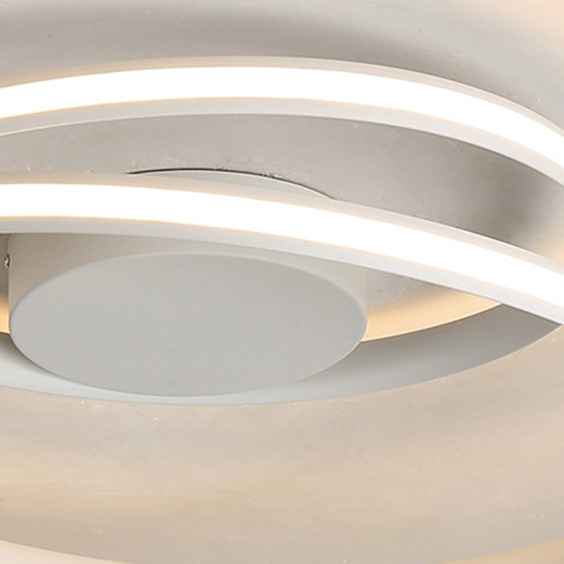 Swirl Wave Wave Aluminium Semi Flush Lights Fixtures Modern Style 1-Light LED Semi Flush Plafond Lichons de plafond