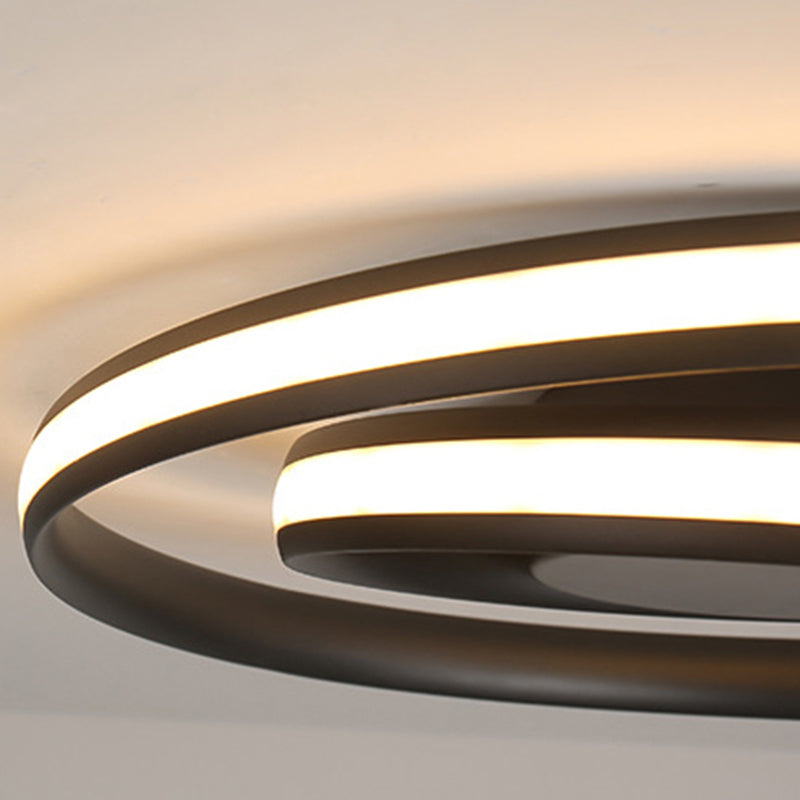 Swirl Wave in alluminio semifulco semifulco semifulini moderni a 1 luminoso luci a soffitto semifulpa