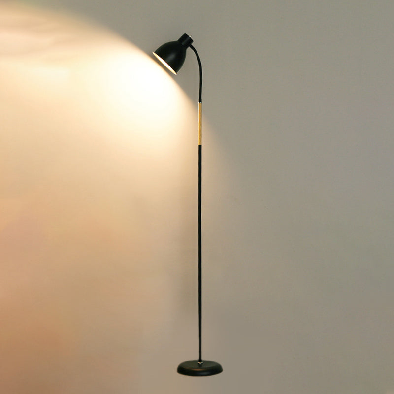 Dome 1-Light Light Light Fer Whited Fer moderne lampe standard pour le salon